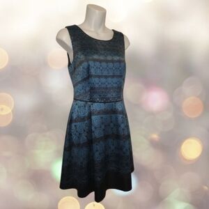 The Limited Teal & Black Dress Size 4P